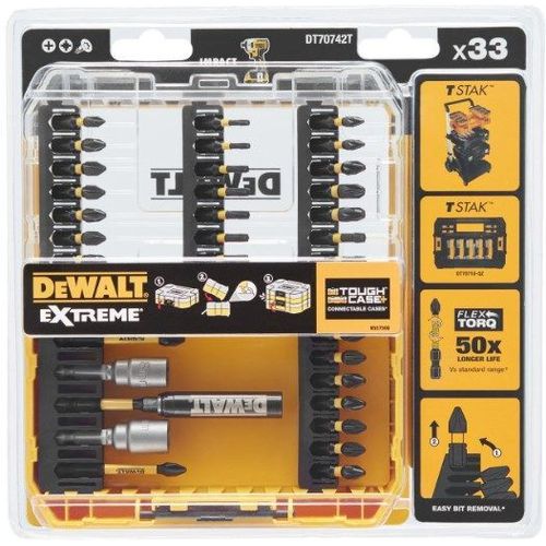 Dewalt DT70742T-QZ Jeu d'embouts et de douilles FlexTorq | 33 pièces