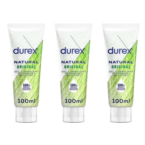 Durex Lot De 3 Plays Gel Lubrifiant 100% Naturel Flacon De 100 Ml