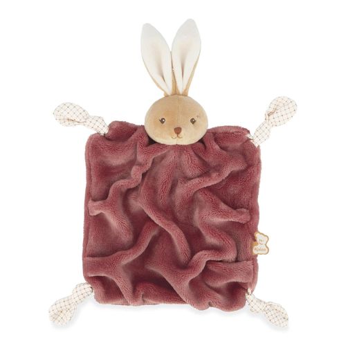 Doudou Plat Plume Lapin Bordeaux 24 Cm - Kaloo