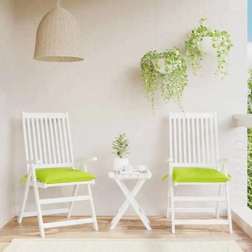Vidaxl Lot De 2 Coussins De Chaise, Galette De Siège Avec Jeux De Cordes, Coussin D'extérieur Imperméable, Vert Brillant 361483