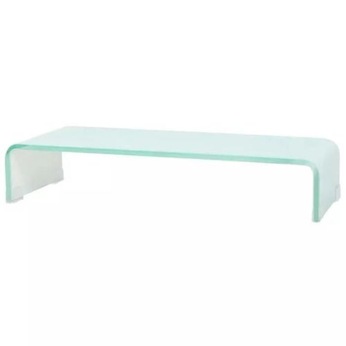 Vidaxl Meuble Tv / De Moniteur 60 X 25 X 11 Cm Verre Blanc