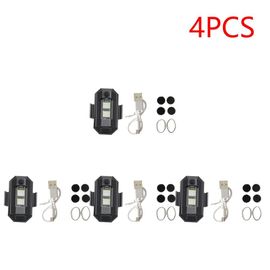 Lumière Stroboscopique Led Polyvalente Pour Drone Et Vélo, 2-5 Pièces, Chargeur Usb, Veilleuse Iodée, Étanche, 3 Couleurs, Pour Casque De Hourbike-4 Pcs-Generique
