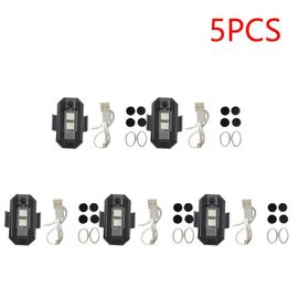 Lumière Stroboscopique Led Polyvalente Pour Drone Et Vélo, 2-5 Pièces, Chargeur Usb, Veilleuse Iodée, Étanche, 3 Couleurs, Pour Casque De Hourbike-5 Pcs-Generique