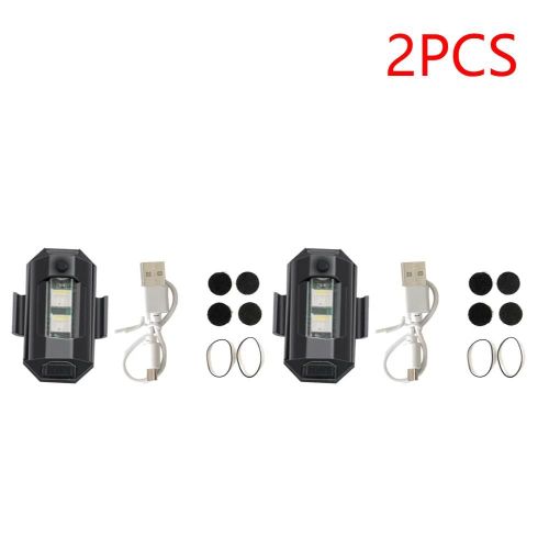 Lumière Stroboscopique Led Polyvalente Pour Drone Et Vélo, 2-5 Pièces, Chargeur Usb, Veilleuse Iodée, Étanche, 3 Couleurs, Pour Casque De Hourbike-2 Pcs-Generique