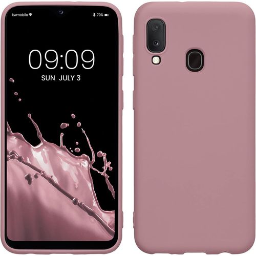 Étui Silicone Rose Ancien Mat Pour Samsung A20e - Design Rétro Et Confortable