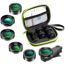 6 En 1 Ensemble D'Objectif,Objectif Très Grand Angle 205 °,140 ° Grand Et Objectif Macro 25X, Filtre Étoile,Cpl/Nd Pour Iphone Samsung Et La Plupart Des Téléphones Intelligents[SHJ41905045]