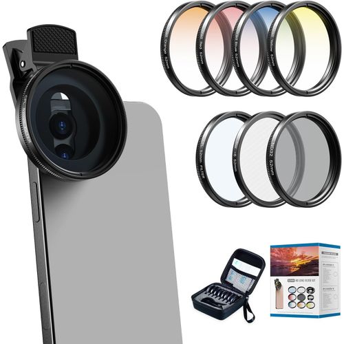 Filtre Pour Téléphone 52 Mm, Ensemble De Filtres 7 En 1 Pour Appareil Photo, Cpl, Nd32, Filtre Étoile, 4 Filtres Gradués, Adapté Aux Téléphones Portables Et Aux Appareils Photo 52 [SHJ41909135]