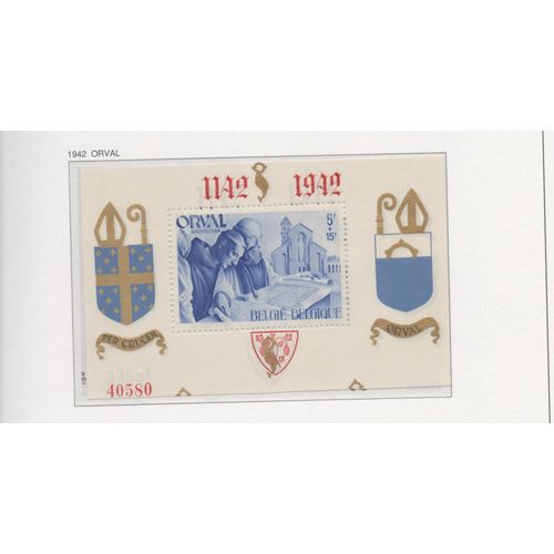 Belgique Timbre L' Abbaye D' Orval 1942