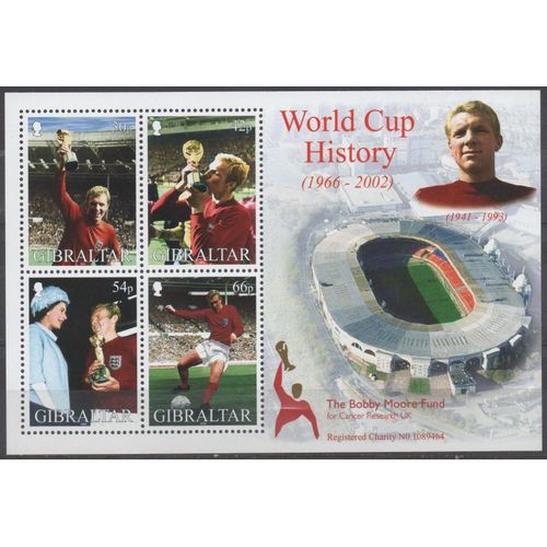 Gibraltar Timbre Histoire De La Coupe Du Monde 2002