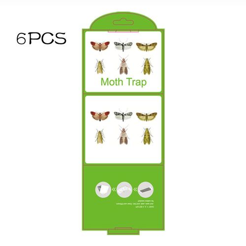 Piège à mites Attrape-mites Vert et Blanc paquet de 6