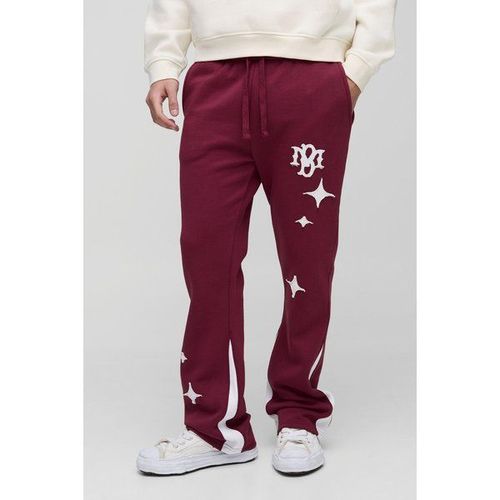 Jogging Slim À Écusson Bm Homme - Bordeaux - Xl, Bordeaux