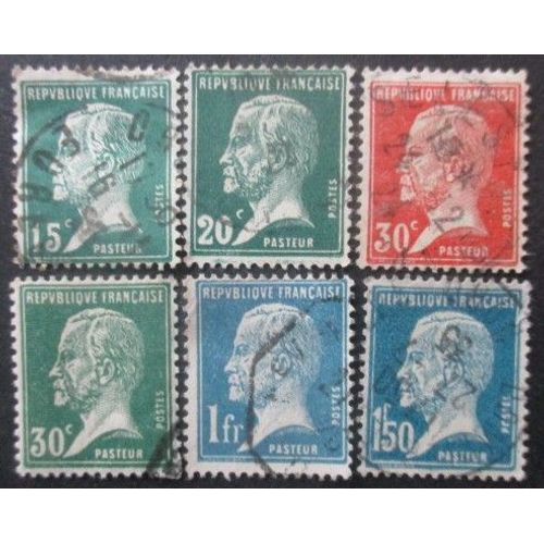 France N°171 Au 174 - 179 Et 181 Louis Pasteur Oblitérés