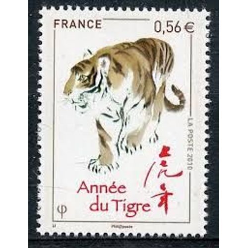 Année Lunaire Chinoise Du Tigre Année 2010 N° 4433 Yvert Et Tellier Luxe
