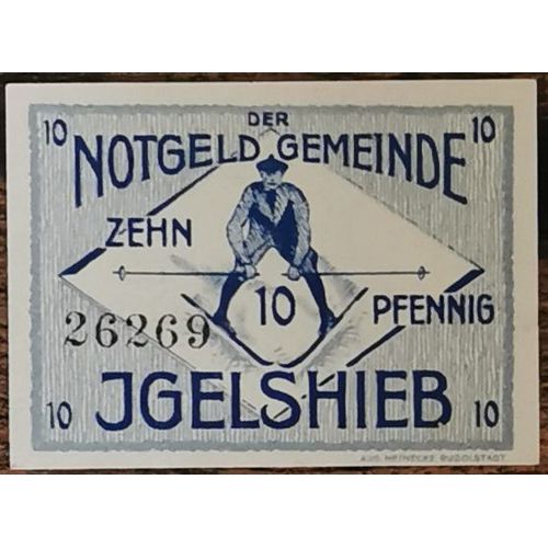 Billet Allemagne 10 Pfennig 04/1921 Igelshieb Grm 642,1 1/5