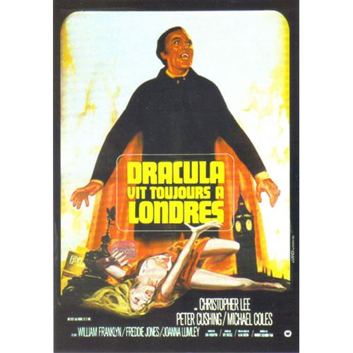 Carte Postale : Affiche Film " Dracula Vit Toujours À Londres " (Christopher Lee) - Illustration : Michel Landi (Cinéma)