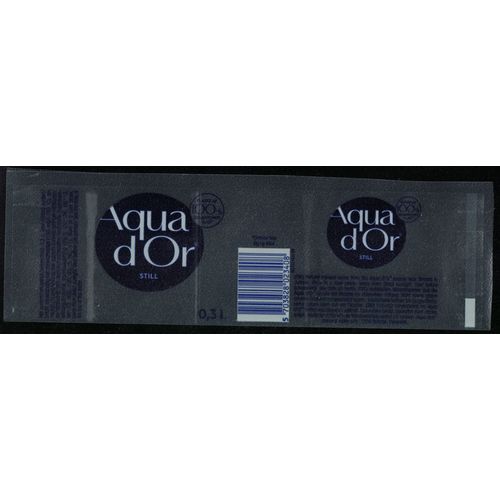 Danemark Étiquette Eau Minérale Naturelle Aqua D'Or Still 0,3 L