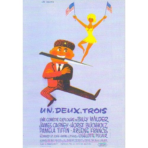 Carte Postale : Un, Deux, Trois De Billy Wilder (Affiche, Film, Cinéma) - James Cagney - Illustration : Léo Kouper (1955)