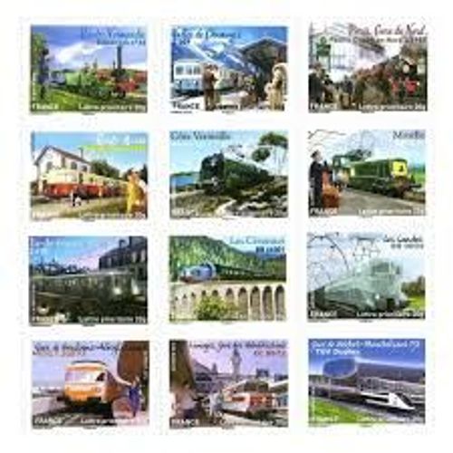 Patrimoine De France : La Grande Épopée Du Voyage En Train Série Complète Année 2014 Autoadhésifs N° 999 1000 1001 1002 1003 1004 1005 1006 1007 1008 1009 1010 Yvert Et Tellier