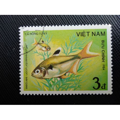 Timbre Vietnam (Yt 510 ) 1984 Serpae Tetra (Hyphessobrycon Serpae)