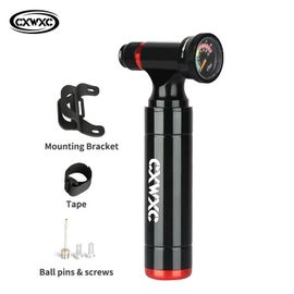 Mini Gonfleur De Cartouche De Co2 Portable Avec Manomètre Clair Vtt Vélo De Route Schrader Presta Cnc Pompe C02 En Alliage D'aluminium-Cx-P22