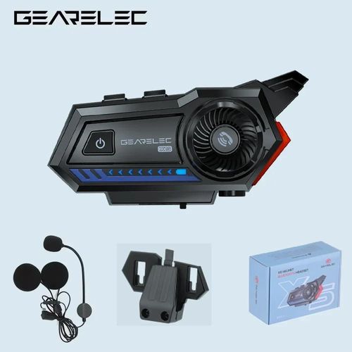 Gearelec 1/2 Pièces Bluetooth Écouteur Casque De Moto Casque Appel Gratuit Commande Vocale Avec Radio Fm Voyant D'avertissement De Nuit Communica-Non-Intercom Headset
