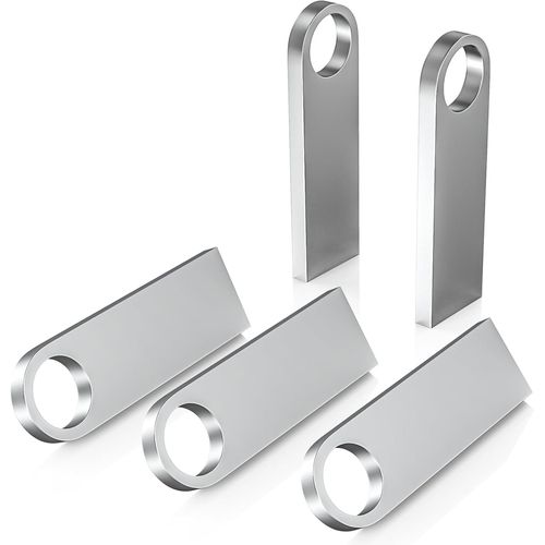 SHILIU-Lot de 5 mini clés USB 16 Go étanches 16 Go en métal pour ordinateur portable, ordinateur, TV, voiture[3307]