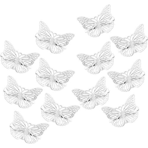 Shiliu-Butterfly Hair Clips, 12 Pieces Cute Metal Butterfly Hair Clips Hair Clip Accessories Hollow Butterfly Hair Clips For Ladies[
