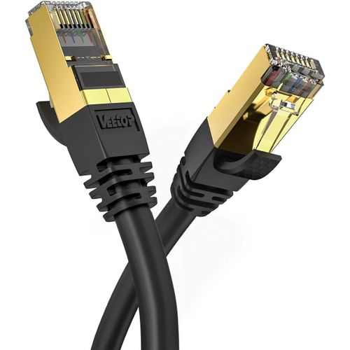 SHILIU-Câble Ethernet 3m Cat 8, RJ45 1m 2m 3m 5m 10m 20m 30m 50m Cable Réseau, Cat8 40Gbps 2000MHz Gigabit S/FTP Câble Internet Lan[