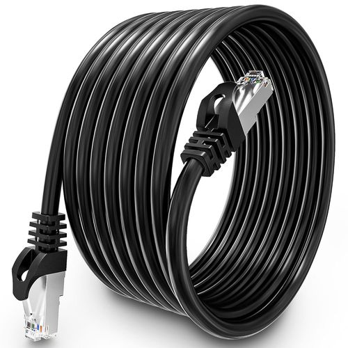 SHILIU-Cable Ethernet 10m Cat 6, Cable Rj45 Blindé Gigabit Haut Débit Câble Réseau Résistant aux Intempéries FTP 23AWG CCA Cable In[