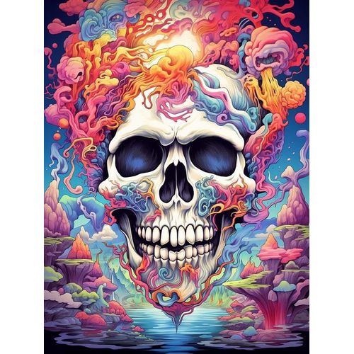 Shiliu-5d Diamond Painting Adulte Crâne, Peinture Diamant Paysage, Diamond Painting Adulte Canevas Diamant Kit Complet Point De Cro[