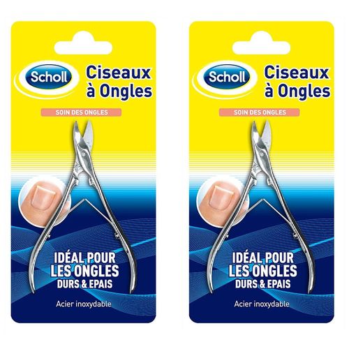Scholl Lot De 2 Ciseaux À Ongles De Pieds Coupe Nette Et Précise 11 Cm