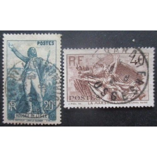 France N°314 Et 315 Claude Rouget De Lisle Oblitérés