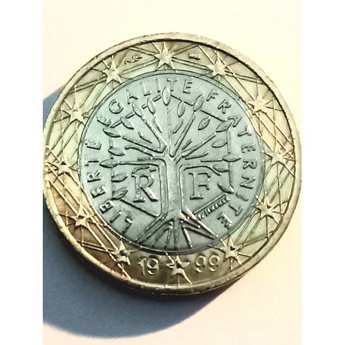1 Euro 1999. 1er Type, 1re Carte Liberté Égalité Fraternité. France.