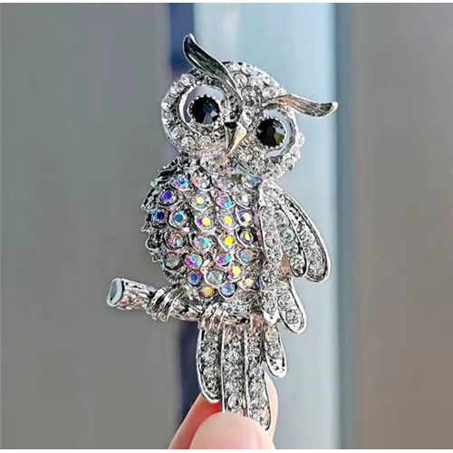 Broche "Chouette" Argentée