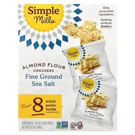 Simple Mills, Biscuit À La Farine D'amande, Sel De Mer Fin, 8 Sachets, 23 G Chacun
