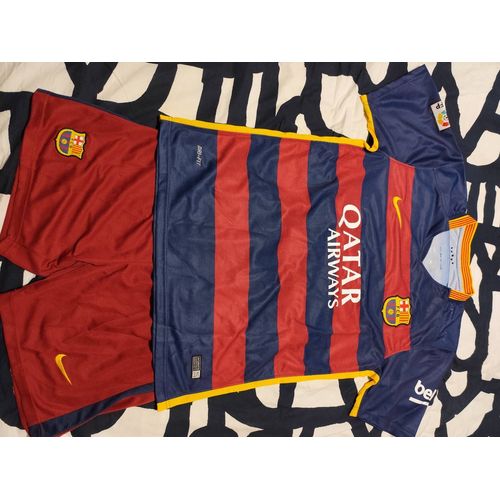 Ensemble Maillot Vintage Et Short Fc Barcelone Saison 2015 Taille L État Neuf Sans Étiquette