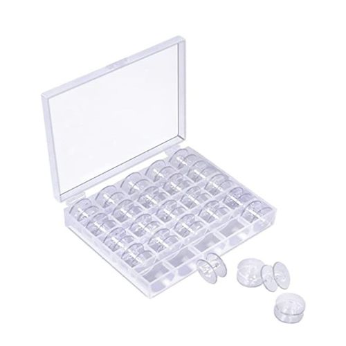 Bobines vides pour machines à coudre en plastique 25 pcs Transparent