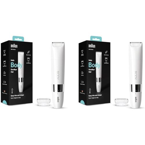 Lbgwp60 Body Mini Bs1000-Tondeuse Corps Électrique Pour Femme Et Homme,Blanc (Lot De 2)