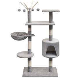 Arbre À Chat Avec Griffoirs En Sisal 125 Cm Gris