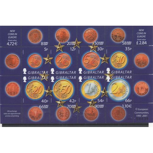 Gibraltar Timbre Eurocoins 2002
