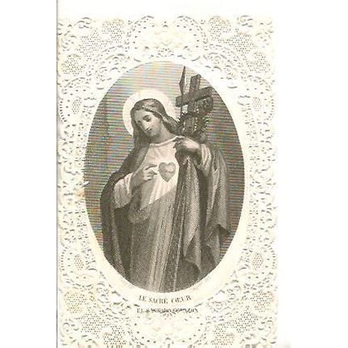 Image Pieuse Dentelle Sacré Coeur De Jesus