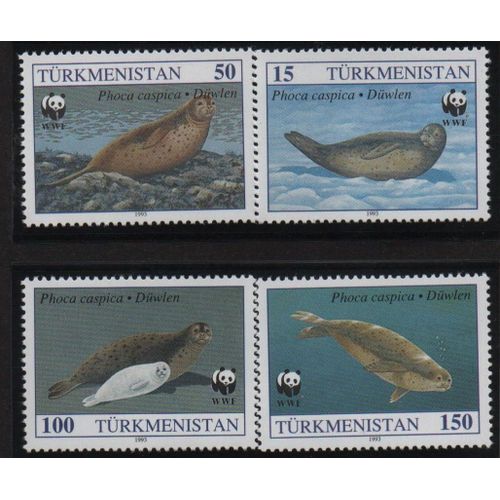 Turkménistan Timbres Animaux : Les Phoques 1993