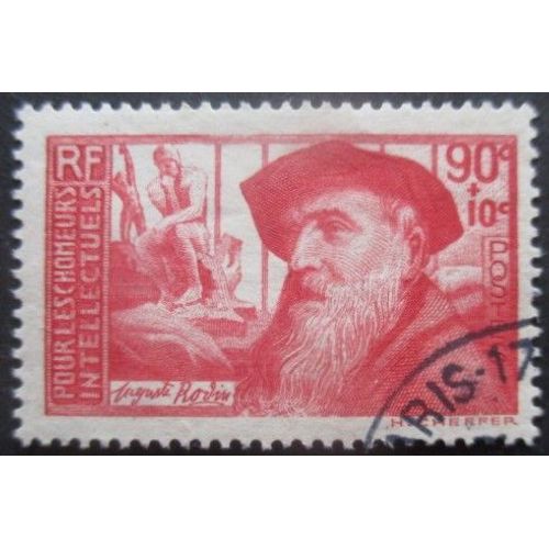 France N°344 Auguste Rodin Oblitéré