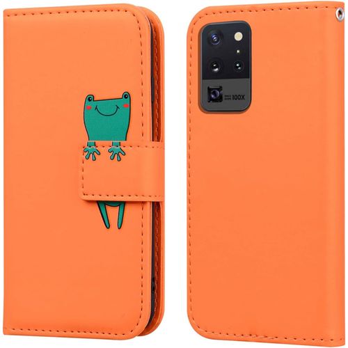 Coque Pour Samsung Galaxy Note 20 Ultra, Portefeuille Housse En Cuir Pu 3d Grenouille Dessin Animé, Tenphone Etui Coque Pour Samsung Galaxy Note 20 Ultra, Orange