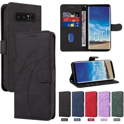 Coque Pour Samsung Galaxy Note 8,Housse En Cuir Samsung Galaxy Note 8,Étui Téléphone Magnétique Etui Housse Pour Samsung Galaxy Note 8 Noir
