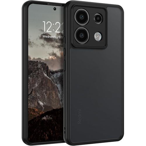 Coque Xiaomi Redmi Note 13 Pro 5g 6.67"", Etui Translucide Mat Arrière Protection Caméra, Recharge Sans Fil Possible, Housse Fine Antichoc Dos Anti Rayures Cadre Renforcés, Noir