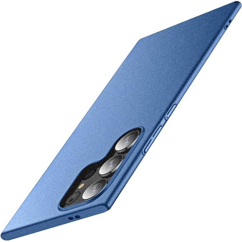 Coque Pour Samsung Galaxy S24 Ultra Cover Ultra Fine Matte Pc Housse,Etui De Protection Légère Finition Mat En Hardcase Antidérapant Anti-Rayures Bumper Slim Case Cover-Bleu