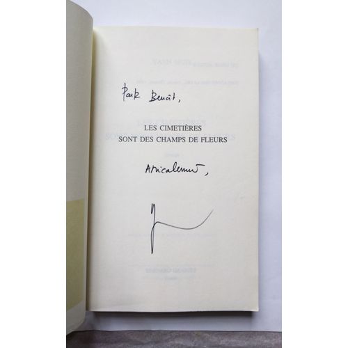 Yann Moix Les Cimetières Sont Des Champs De Fleurs Avec Un Envoi Autographe Signé 1997 Grasset