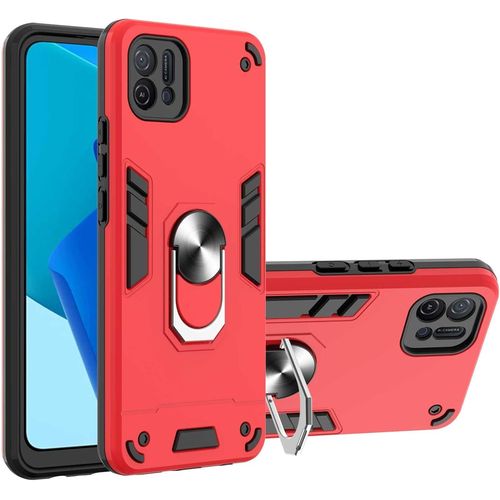 Compatible Avec Oppo A16k Coque,Support Pivotant Incorporé Pour Oppo A16e Étui 2 En 1 Étui Pour Téléphone Portable Housse Red