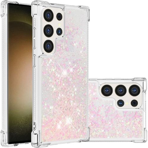 Coque Pour Samsung Galaxy S24 Ultra Étui Glitter Brillant Paillette Liquide Quicksands Housse Transparente Souple Tpu Antichoc Protection Cover Pour Samsung Galaxy S24 Ultra, L10